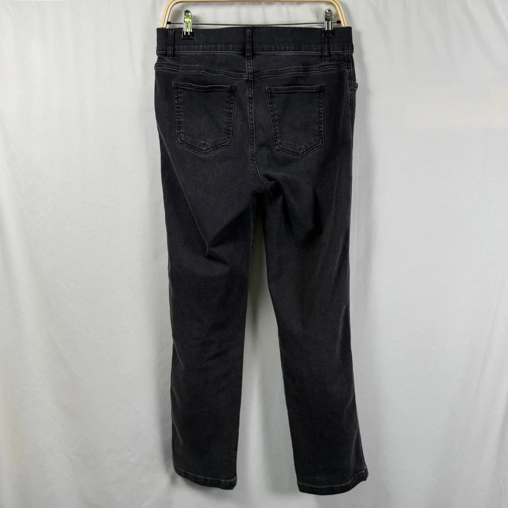 Spanx Ankle Straight Leg Jeans Vintage Black Stretch Pull On 20355R Womens M